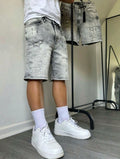 NOVA -Pantaloncini Denim Effetto Used – Comfort & Stile Urban